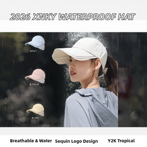 2026 XNKY OEM Outdoor Waterproof Black 6 Panel Embroidered Unisex High Quality Snapback Trucker Hat Custom Logo Dot Baseball - Product Image 2