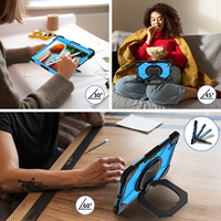 Étui de protection à 3 couches pour Lenovo Idea Tab Pro Gen 2 TB390 Xiaoxin Pro 13 Pro GT 13 avec support rotatif à 360°, sangle d'épaule et porte-stylo