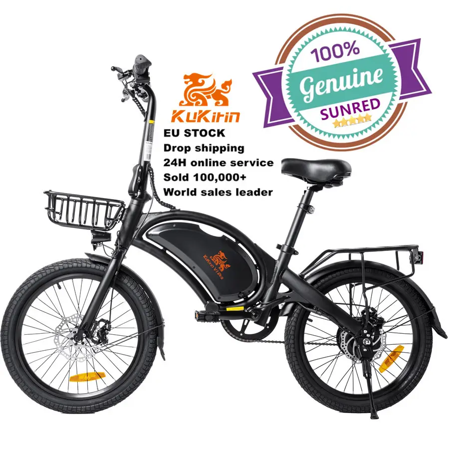 Black Friday deals 2023 EU stock free tax drop shipping 20 pollici pneumatico Kukirin V1 PRO biciclette elettriche pieghevoli biciclette per adulti