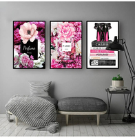 Design de mode nordique Paris parfum fleur livre HD impression affiches Art mural peinture suspendue
