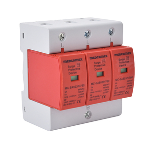 <span class=keywords><strong>Protector</strong></span> Contra Sobretensiones MC-SA503P/760 Tipo 1 3P de Alta Resistencia, 50KA Iimp 760VAC, Riel DIN, Supresor de Sobretensión - Product Image 3