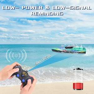 Bateau télécommandé électrique pour enfants, vitesse rapide, bateau à réaction RC portable, batterie 3,7 V, personnalisable pour une utilisation en piscine - Product Image 2