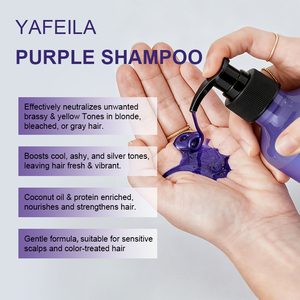 Champú y Acondicionador Morado de Grado Profesional de Marca Privada, Anti-Amarilleo, para <span class=keywords><strong>el</strong></span> Cuidado Posterior a la Teñitura del Cabello Rubio Plateado - Product Image 4