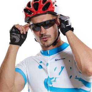 Outdoor Cycling Gloves <b>Half</b> Finger Non <b>Slip</b> For Road Mountain Bike Men Adult Riding Gear Black Gray Green Orange - Product Image 1