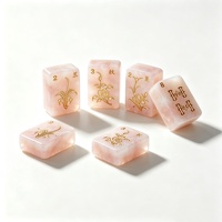 Tuiles de Mahjong américaines en résine de qualité supérieure, aspect jade, couleur personnalisée, fabricant de jeux de Mahjong, fourniture