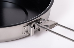 Poêle à frire légère en titane antiadhésive pour le <span class=keywords><strong>camping</strong></span>, la randonnée et les voyages en extérieur D188mm - Product Image 5