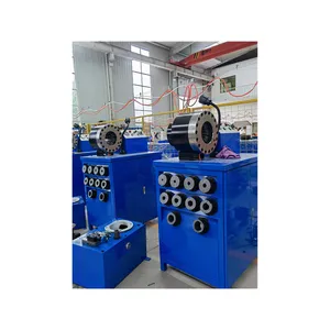 Prensa automática de manguera de excavadora de 6-51mm, máquina prensadora de tubos de manguera hidráulica, maquinaria de fabricación de productos de goma