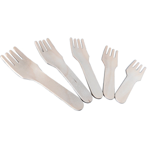Mini Size Wegwerp Houten Vork Klein Formaat Berkenhouten Vorken 76Mm - Product Image 3