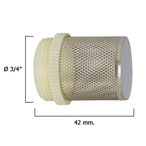 Filtro in Acciaio Inossidabile per Valvola di Non Ritorno da 3/4 Pollici - Product Image 1