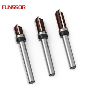 Odavidai <span class=keywords><strong>Fraise</strong></span> à défoncer, queue de 8 mm, en carbure de tungstène, pour le fraisage du bois, du MDF et du contreplaqué, gravure et découpe, 3 pièces - Product Image 1