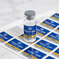 Étiquettes holographiques à haute adhérence, imperméables, pour flacons en verre de laboratoire de 3 ml, 5 ml, 10 ml, emballage de flacons