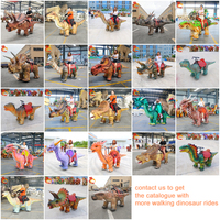 Chuangying dinozor eğlence oyun jetonlu dino yürüyüş dinozor trek robot sürmek çocuklar için arcade rides