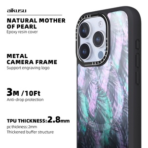 Coque de téléphone magnétique en TPU mat avec protection contre les chutes 3M, dégradé rose nacré pour iPhone 16 15 14 13 Pro Max - Product Image 2