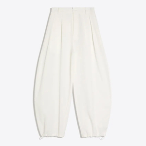 Pantalon plissé beige décontracté et confortable pour homme, coupe super ample semi-jogger, vente en gros sur mesure de haute qualité - Product Image 2
