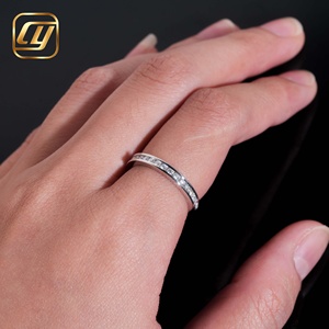 Bague de fiançailles pour homme en diamant de laboratoire certifié IGI, style pavé complet large et brillant en argent sterling S925, bijou statement pour femme - Product Image 2