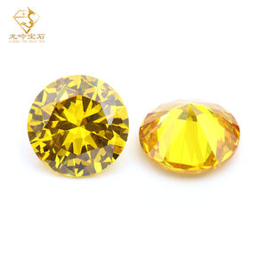 Vente en gros de zircon cubique rond jaune rose pierre artificielle <span class=keywords><strong>prix</strong></span> d'usine pierres CZ pierres de zircone cubique de qualité 3A - Product Image 2