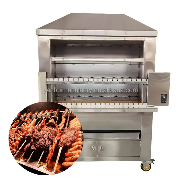 Barbecue Restaurant Charcoal Roast Beef Oven Machine Pig Lamb Fish Chicken Rotisserie Roaster Rotary Grill Gas Bbq Stove