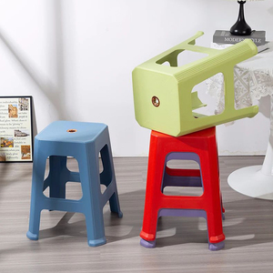 Wholesale High Quality Colorful Stackable Plastic <strong>Stool</strong> Easy Carrying Square High <strong>Stool</strong> Dinner Chair for Home and <strong>Office</strong> - Product Image 4