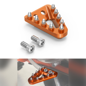 NICECNC Plaque de marchepied de frein à pied plus large pour KTM 125-500 XC/XCF/XCW/SX/SXF/EXC/EXCF/TPi/<span class=keywords><strong>6D</strong></span> 2017-2019 2020 2021 <span class=keywords><strong>2022</strong></span> - Product Image 1