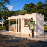 Kiosque moderne de haute qualité, portable et préfabriqué, en conteneur maritime de 20 pieds ou 40 pieds, pour restauration rapide, café, restaurant ou bar.