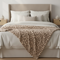 ZT personnalisé imprimé tricoté fausse fourrure doux floue moelleux couvertures jette pour la décoration de la maison canapé