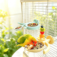 Pflanzenförmiger, umweltfreundlicher, leichter, multifunktionaler Papageienständer, Vogelfutter- und Ruheplatz, Spielzeug für Wellensittiche, Nymphensittiche, Lovebirds