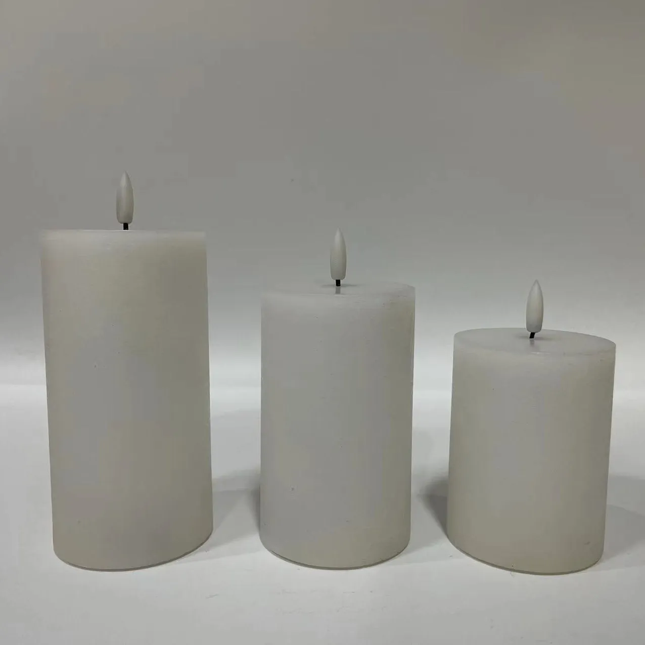 Home Decoration White Real Wax Flameless Candles With Remote Control Battery Operated 3D LED Candles