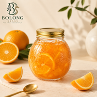 Lot de 3 bocaux de conservation alimentaire en verre en forme d'orange, écologiques, non toxiques, avec couvercle métallique hermétique, pour cuisine et garde-manger, personnalisables avec logo, vente en gros