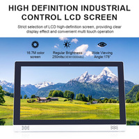 Computadora Industrial Integrada de Alto Brillo de 128G, Monitor LCD Resistente al Agua, Panel PC con Pantalla Táctil Capacitiva