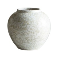 Vase à fleurs décoratif en céramique minimaliste moderne fait main de Jingdezhen pour la maison, le salon, le bureau ou l'entrée