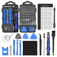 Kit de tournevis de précision en acier 122-en-1 avec 101 embouts magnétiques pour téléphone portable, smartphone, tablette et PC