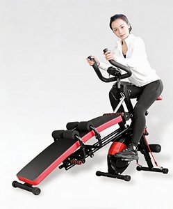 TBFIT <span class=keywords><strong>Banc</strong></span> de musculation 2 en 1 avec vélo d'exercice magnétique, vélo de spinning multifonctionnel pour l'entraînement des abdominaux - Product Image 3