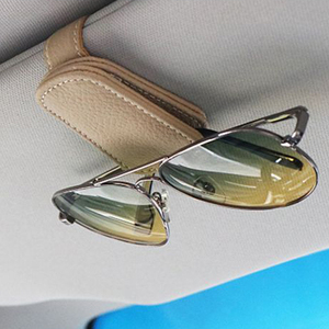Penjepit Kacamata & Kartu Multifungsi Kulit Magnetik untuk Sun Visor Mobil, Tempat Kacamata & Tiket, Klip Kacamata untuk Sun Visor Mobil - Product Image 4