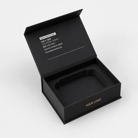 Boîte à livre magnétique rigide noir mat avec logo personnalisé, insert en mousse EVA, guide de démarrage rapide imprimé à l'intérieur, emballage cadeau pour produits électroniques