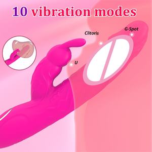 Hot Selling 10-Gang Teleskop G-Punkt Vibrator Flirten Kaninchen Dildo für Frauen Sexspielzeug - Product Image 4