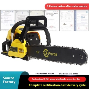 Portable 20-inch High-Power Two-Stroke Chainsaw Multifunctional Industrial Household Logging <b>Gasoline</b> Saw Hand-Held Pole - Product Image 3