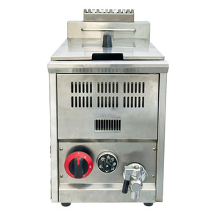 <span class=keywords><strong>Friteuse</strong></span> à gaz commerciale monocylindre en acier inoxydable Poêle à poulet frit de grande capacité <span class=keywords><strong>pour</strong></span> comptoir État neuf - Product Image 1