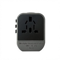 Adaptateur de Voyage Portable 3-en-1 avec Ports USB Type C, Convertisseur International Pliable Léger Compatible Multi-Pays, Charge Maximale 8A 1920W