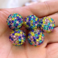Nieuwe aanwinst Valentijnsdag hars confetti strass kralen 20mm bulk acryl kralen voor pen sieraden ketting maken