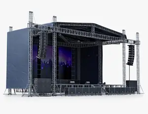 Treliça de alumínio personalizada para palco de concerto e treliça ao ar livre, preço de fábrica, plataforma de luz de palco móvel