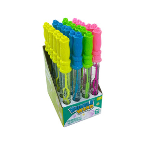 Fabbrica all'ingrosso a prezzi accessibili 24 pezzi 4 colori rosa bolla bacchetta giocattolo <span class=keywords><strong>3</strong></span> fori Design per più bolle per bambini - Product Image 2