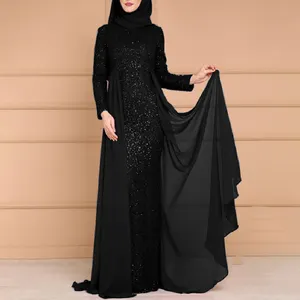 Bescheidene Khimar Hijab Abaya offene Abayas schwarze Stickerei muslimische Frau Kimono c Abaya Dubai Frauen muslimisches Kleid