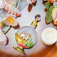Flacons de parfum cylindriques en verre transparent argenté antique, sérigraphie, bouchon en caoutchouc, capacité personnalisable (2 ml-100 ml), logo personnalisé