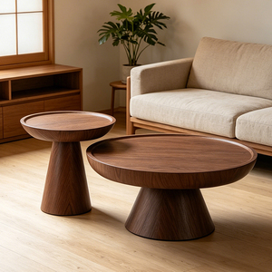 Ensemble de tables basses modernes en bois durable <span class=keywords><strong>pour</strong></span> la maison, meubles en MDF, <span class=keywords><strong>table</strong></span> <span class=keywords><strong>basse</strong></span> <span class=keywords><strong>ronde</strong></span> simple <span class=keywords><strong>pour</strong></span> le <span class=keywords><strong>salon</strong></span> - Product Image 1