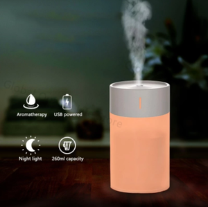 Humidificateur d'air domestique 260 ml, mini diffuseur d'arômes ultrasonique transparent, chambre à coucher, voiture, vaporisateur portable, purificateur d'air USB - Product Image 4