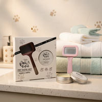 Kit de soin des pattes pour animaux de compagnie Protect & Groom comprenant un baume en pot de 40 g et un peigne démêlant