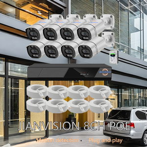 Jianvision 8MP PoE Bullet IP Hệ thống <span class=keywords><strong>camera</strong></span> 8CH với ổ đĩa cứng và 8 Cáp <span class=keywords><strong>NVR</strong></span> lưu trữ dữ liệu giám sát ngoài trời - Product Image 5