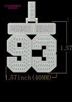 Collier Pendentif Personnalisé en Argent S925 avec Initiale en Moissanite Baguette Hiphop, Lettre de 1,57 pouce, Style Glaçon D VVS, pour Rappeur