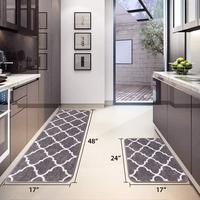 Lot de 2 tapis de cuisine et de salle de bain en microfibre, antidérapants, doux, lavables en machine, absorbants, motifs originaux, adaptés aux animaux domestiques