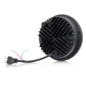 QideWin 5.75-Inch 60W <b>LED</b> <b>Headlight</b> Boss Style Motorcycle Spotlight With Halo Ring For Harley Jeep Wrangler - Product Image 5